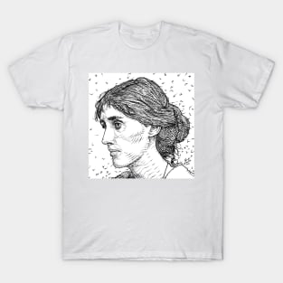 VIRGINIA WOOLF ink portrait .1 T-Shirt